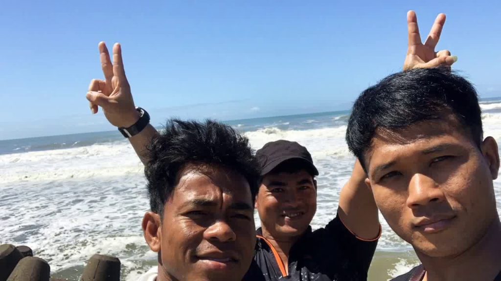 Choshi Bay of Chiba of Japan the first visiting with friends