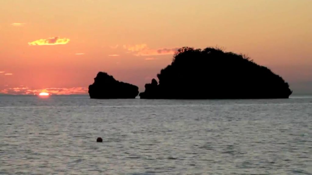 Okinawa Prefecture Resonex Nago Beach's evening view 3/3 [HD] The sunset moment!