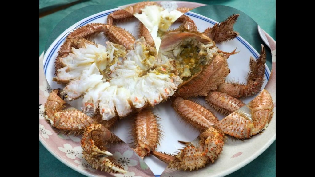 Eating Crab at Nijo Market In Sapporo Hokkaido