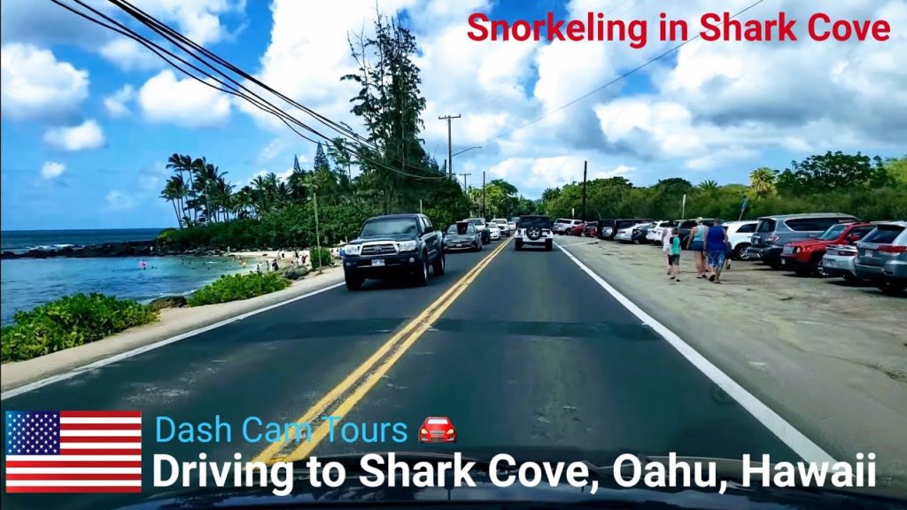 Hawaii || Driving to North Shore Oahu || Shark Cove Snorkeling || Dash Cam Tours 🚘