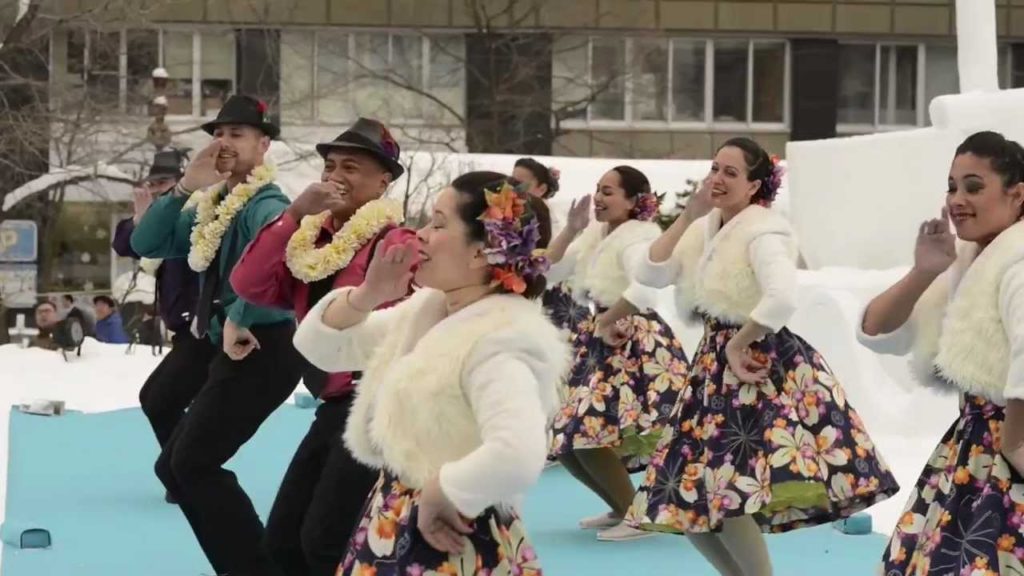 Hula and Hawaiian Airlines at the 2013 Sapporo Snow Festival