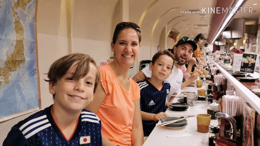 Typhoon in Tokyo during week 1 as a full time travel family with kids