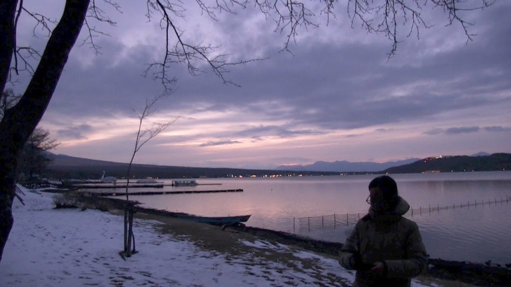 cycle touring japan: yamanakako a winter camp cycle touring japan: yamanakako a winter camp