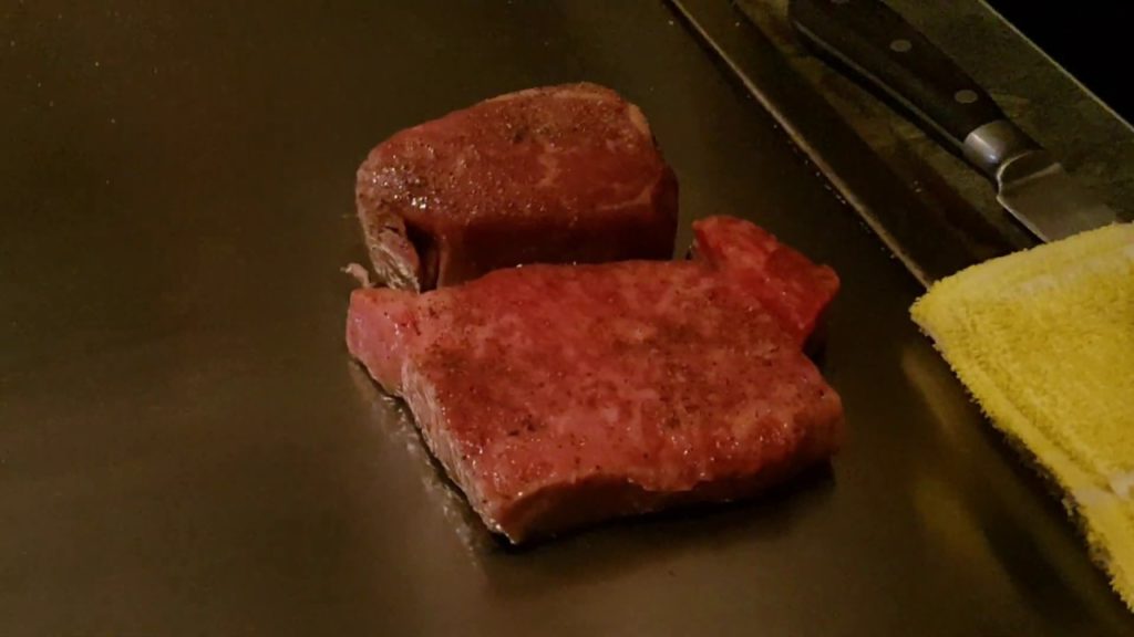 A4 Kobe Beef and sides at Tor Road Steak Aoyama, Kobe Japan