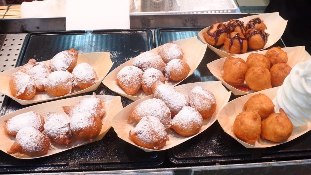 JAPAN Travel Guide, Travel to Osaka,Guromon Market,Donut, 오사카 구로몬 시장 튀김