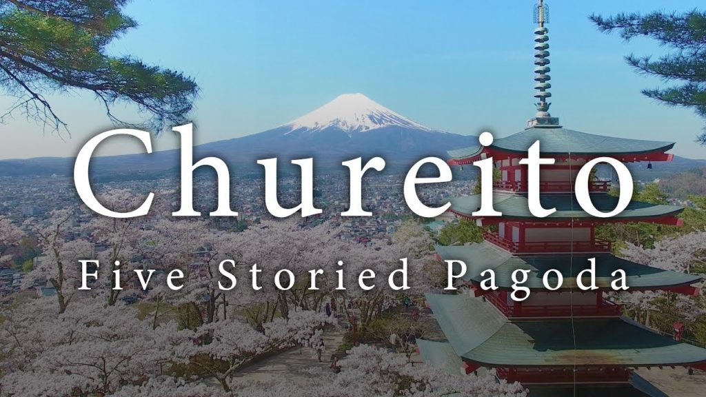 Chureito Pagoda in spring - Five storied Pagoda and Mount Fuji