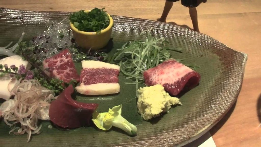 One Japan #142 Raw Horse Meat Sashimi in Kumamoto 日本全国電車でゴー！ 熊本の馬刺し