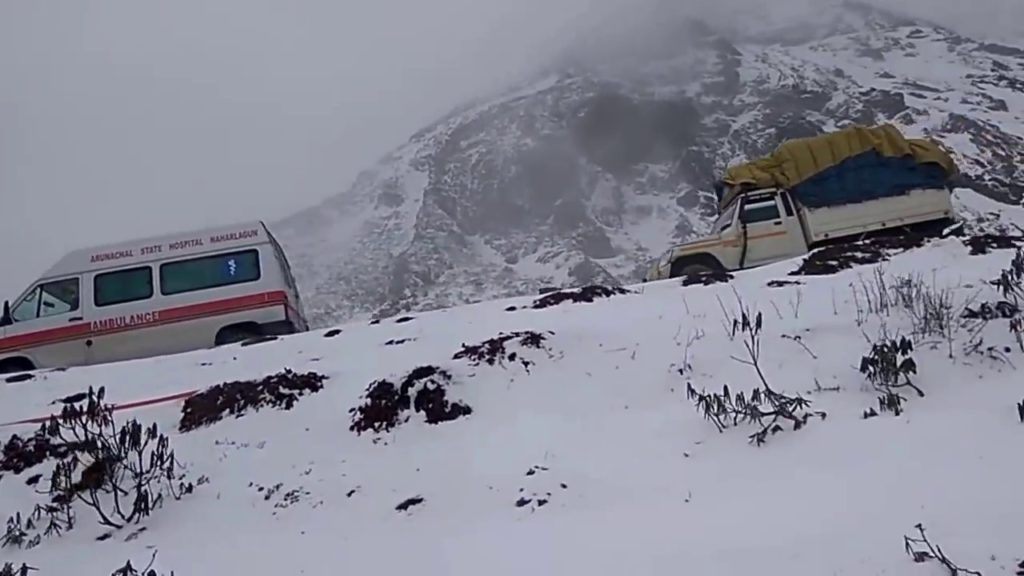 Tezpur to Tawang Road via Sela Pass in Snow