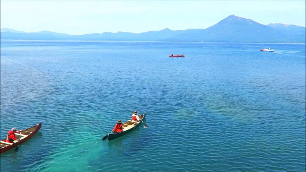 Lake Shikotsu, a caldera lake in Chitose, Hokkaido, Japan