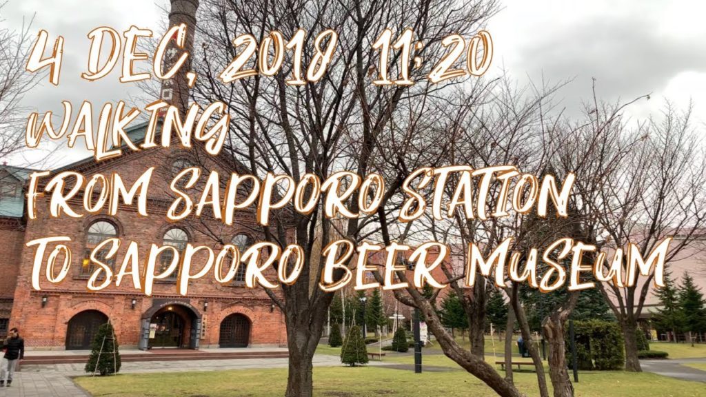4 Dec, 2018 at 11:20, walking from Sapporo Station to Sapporo Beer Museum