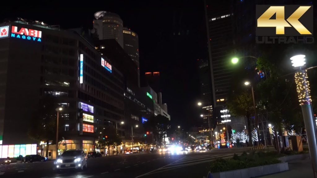 Kehidupan Malam di Nagoya (350 Km from Tokyo) - Nagoya(Japan) at Night - 名古屋 4K