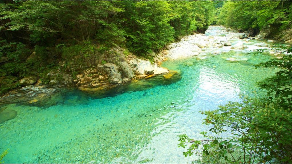 JG☆☆ 8K HDR 長野 エメラルドグリーンの阿寺渓谷 Nagano,Atera Gorge