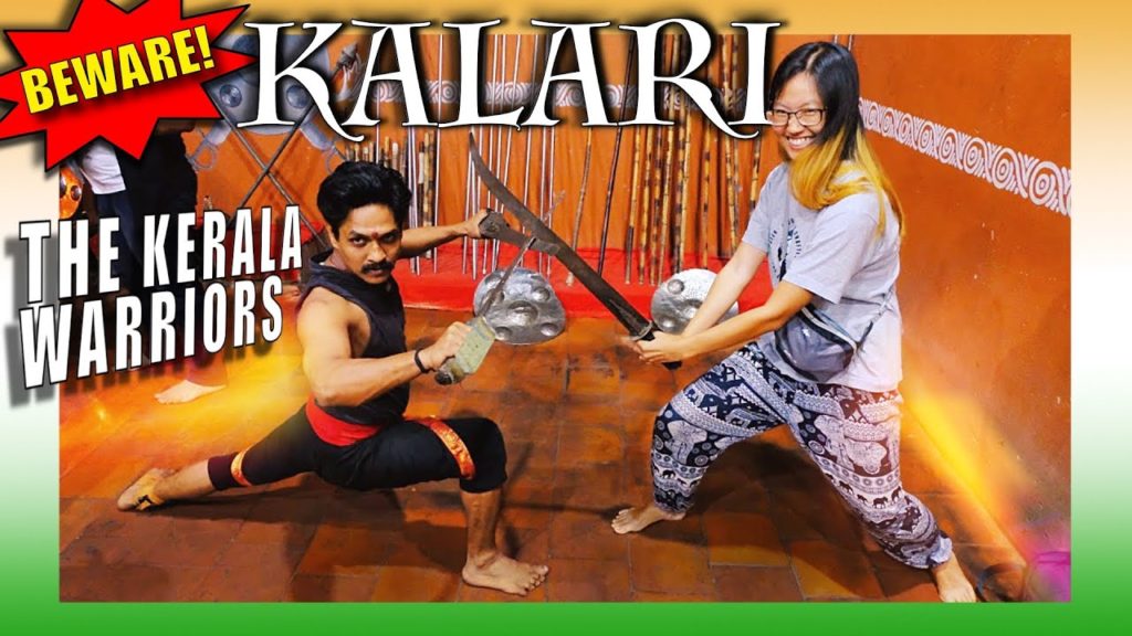 KERALA Warriors Martial Arts KALARI + Shocking Indian Traditional Dance KATHAKALI in KUMILY