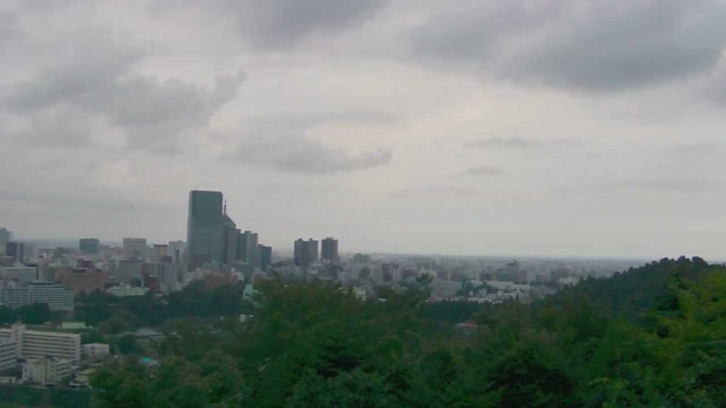 View on Sendai from Sendai Castle
