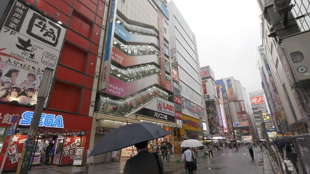 【4K】Rainy walk from Tokyo station to Akihabara