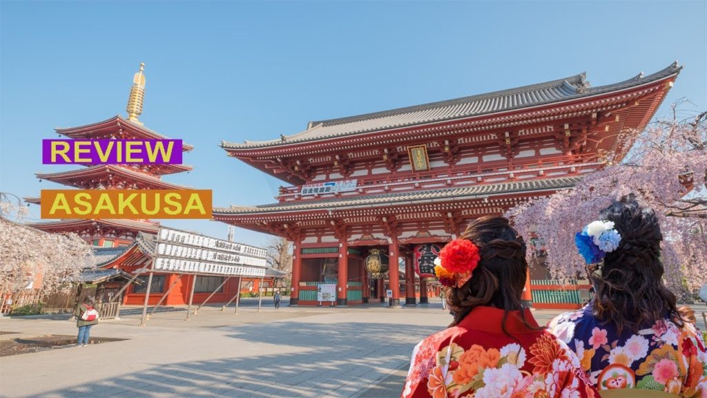 review Kaminarimon gate at Senso-ji temple, Asakusa, Tokyo ,Japan  (4k) review Kaminarimon gate at Senso-ji temple, Asakusa, Tokyo ,Japan  (4k)