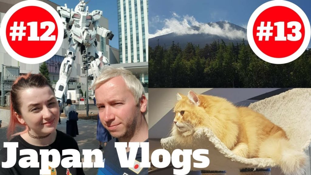 Japan Holiday 2017 Vlog #12 & #13 - Mt Fuji Tour, Odaiba, Diver City, Gundam, Cat Cafe