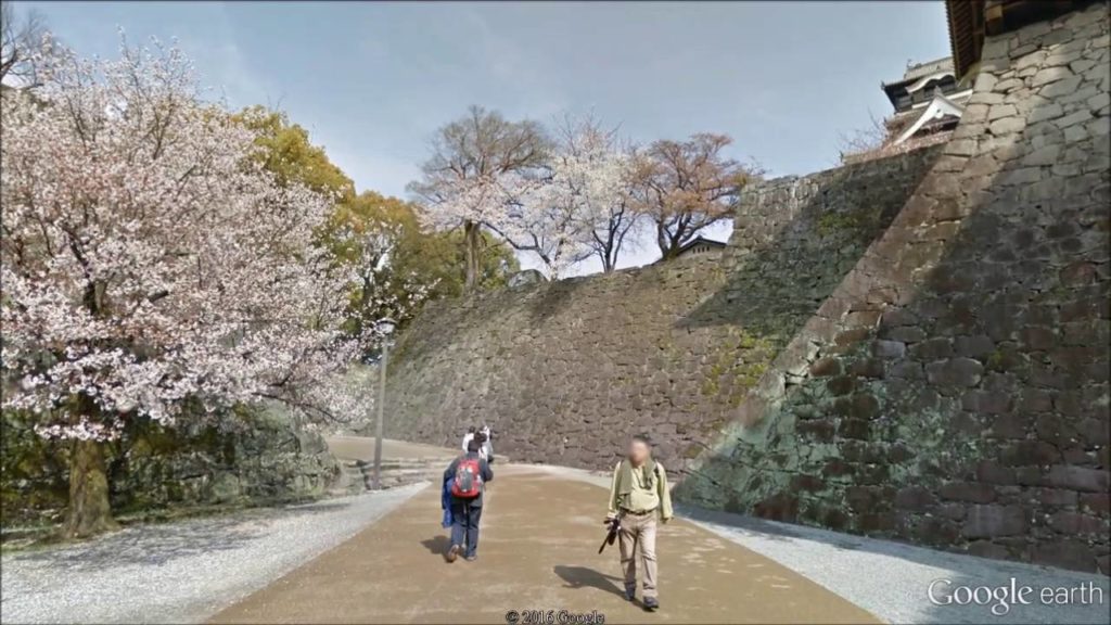 熊本城 街景導覽 - 本丸三階櫓跡-天守閣 Kumamoto Castle Street View Tour (10/15)