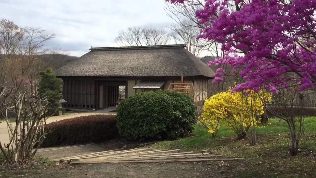 Michinoku Lakeside Park, Japanese style houses, Miyagi, Sendai, Japan