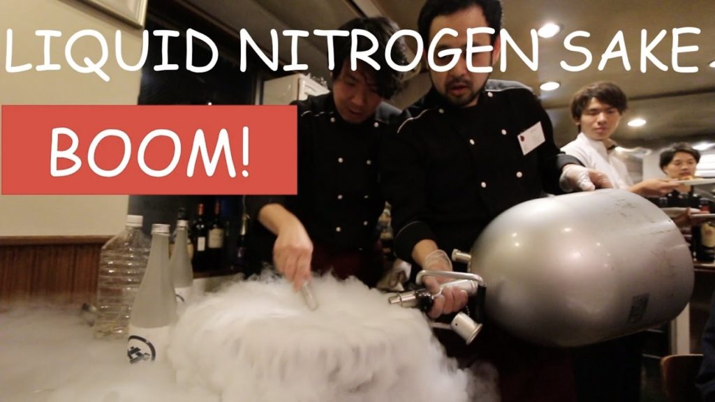 Liquid Nitrogen Sake BOOM ! Crazy!