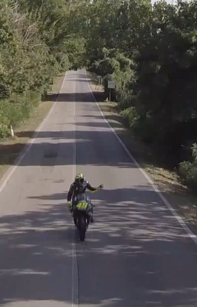 Valentino Rossi's teenage dream came true: he rode his beloved YZR-M1 from his V...