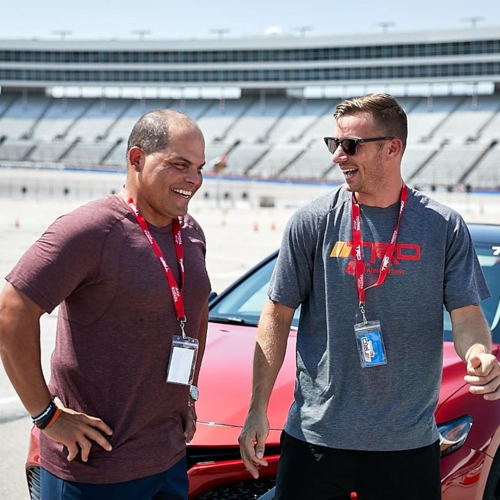 Two pros hit the track! #Camry #TRD...