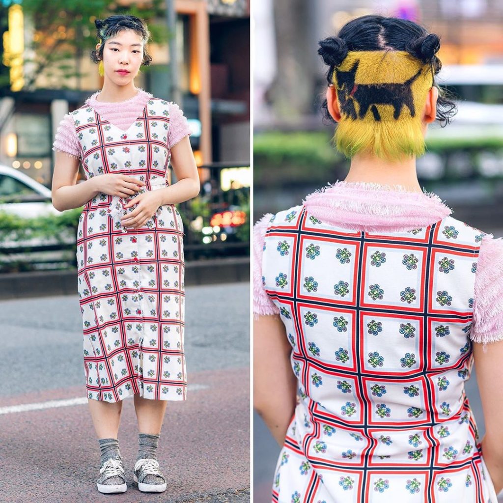 20-year-old Japanese beauty school student Mayuko (@mayuko_kbm) on the street in...