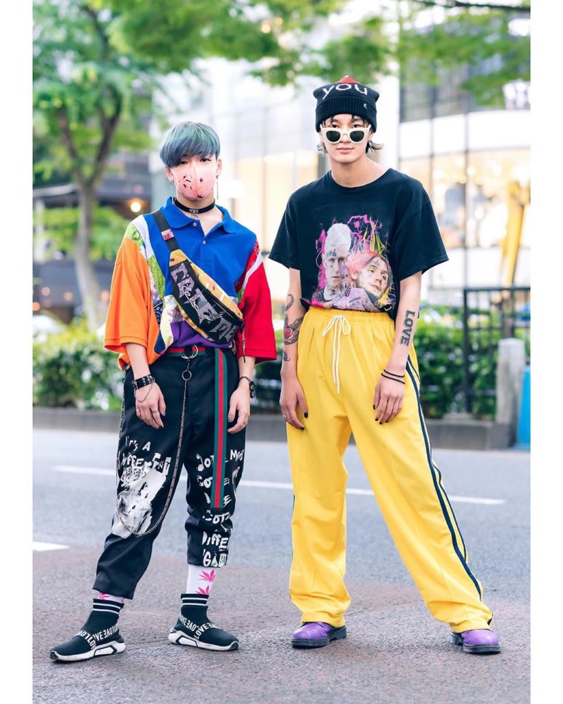 Japanese teens Shiryu (@shiryupondan) and Ken (@ken.ahr) on the street in Haraju...