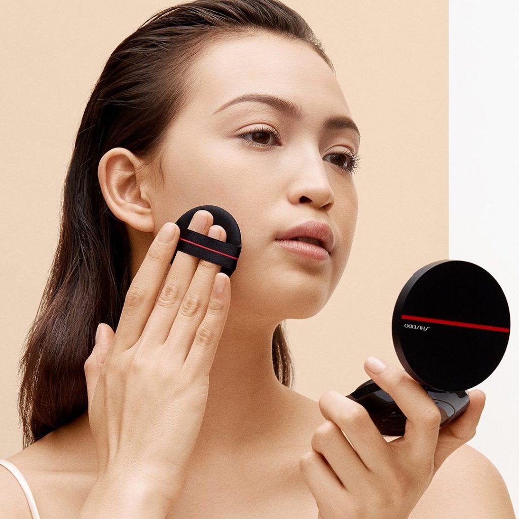 Take the new Synchro Skin Self-Refreshing Cushion Compact to go. Sleek and porta...