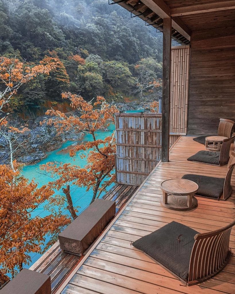 Visit Japan: We could sit admiring the view from Hoshinoya Kyoto for HOURS! Located in the h… We could sit admiring the view from Hoshinoya Kyoto for HOURS! Located in the h...