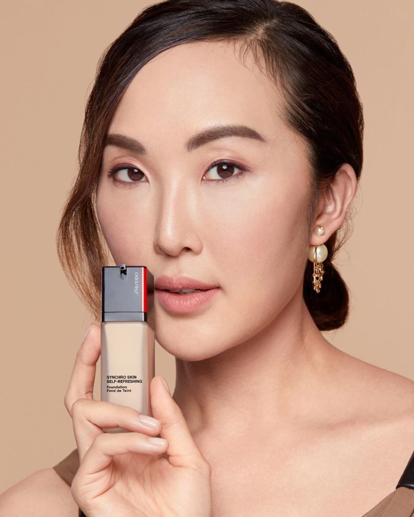 @chrisellelim creates selfie-ready skin with the new Synchro Skin Self-Refreshin...