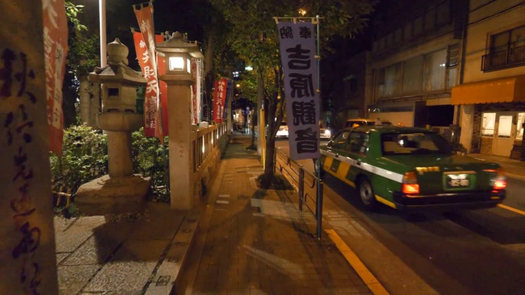 【4K】Night walking from Iriya to Yoshiwara and Sumida river