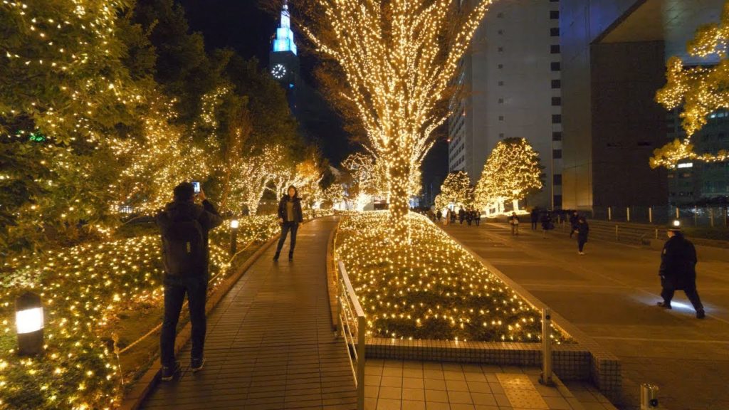 【4K】Testing new binaural mic in Shinjuku Lights