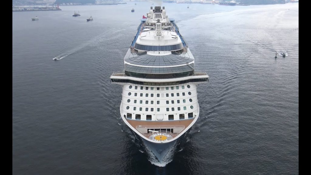 4k | Spectacular Two View QUANTUM OF THE SEAS arriving Nagasaki with Aerial Shots 4k | Spectacular Two View QUANTUM OF THE SEAS arriving Nagasaki with Aerial Shots