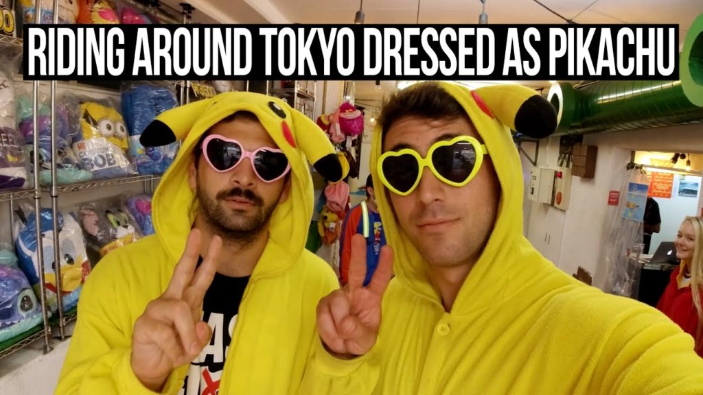 Riding MARIO KART'S Around Downtown Tokyo DRESSED AS PIKACHU!!!