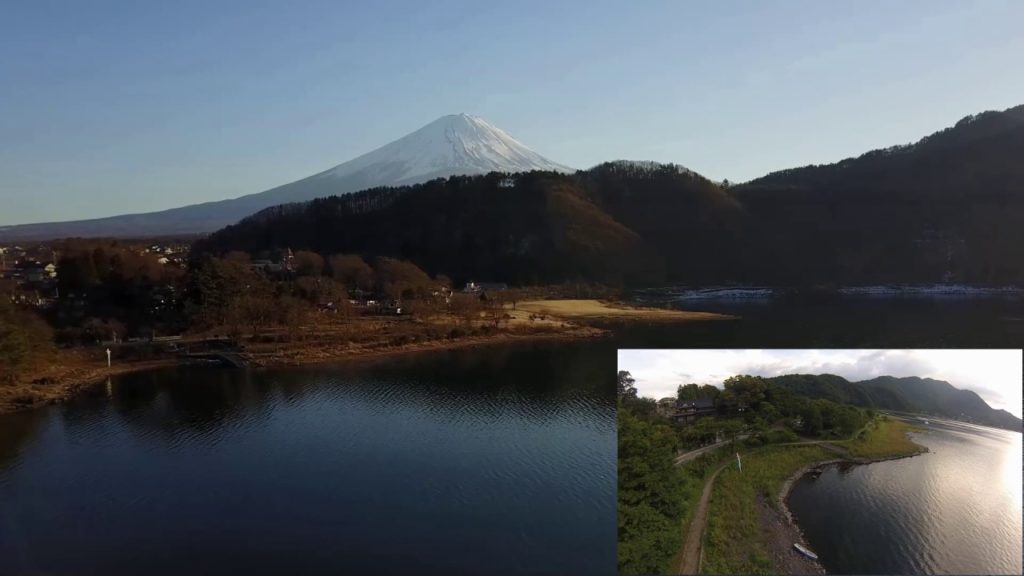 Drone Video Phantom and MavicPro in Mount Fuji (富士山と河口湖空撮、勝山湖畔)
