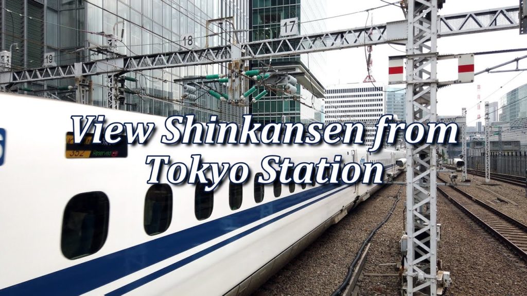 東京駅から新幹線を見る