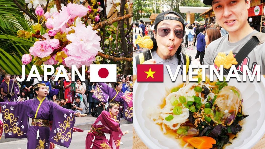 CHERRY BLOSSOMS & STREET FOOD at JAPAN CULTURAL EXCHANGE FESTIVAL 2018 in HANOI | LIFE IN VIETNAM