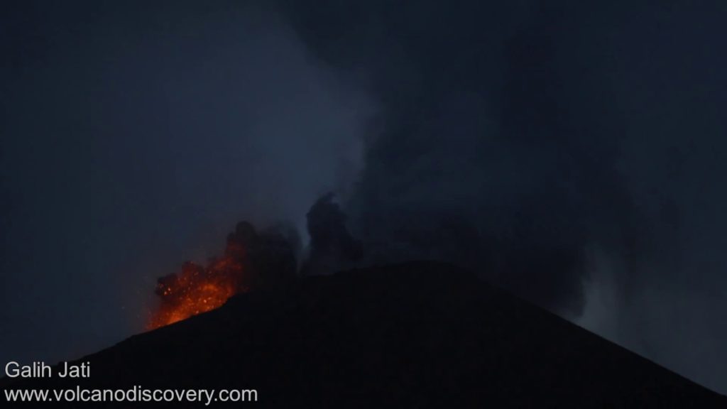 Anak Krakatau Strombolian Eruptions Close Up