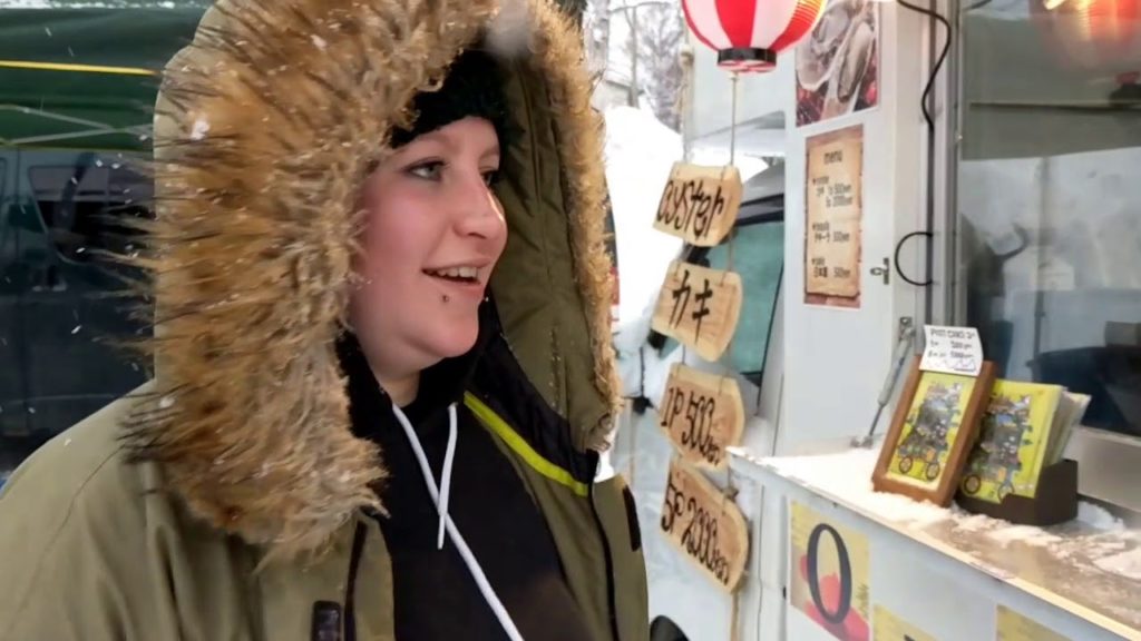 Getting Grilly with Millie | Trying Grilled Oysters in Niseko Japan 2018