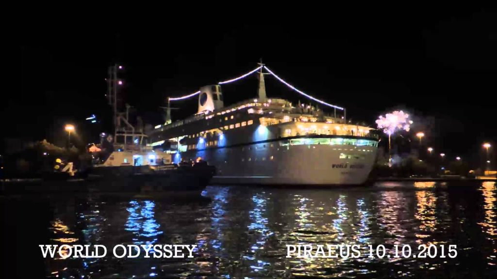 WORLD ODYSSEY departure from Piraeus Port