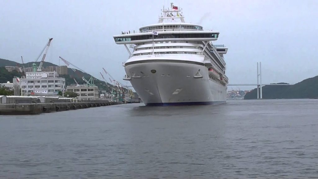 54speed 　Sapphire・Princess  arrive in Nagasaki port  Japan 15th June  2015.