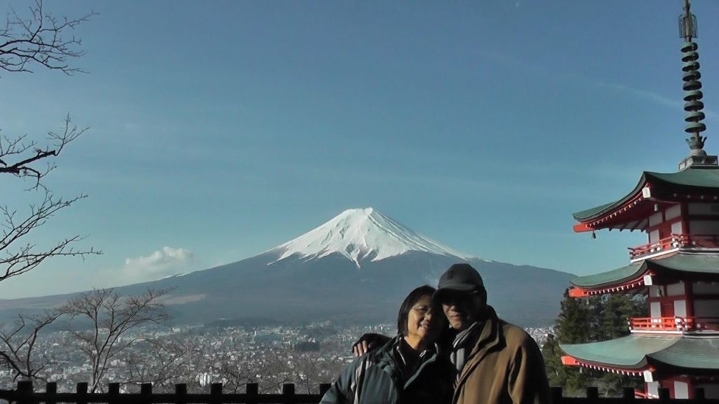 My Golden Years Travel - Iconic Mt Fuji from Chureito Pagoda 31 March 2016