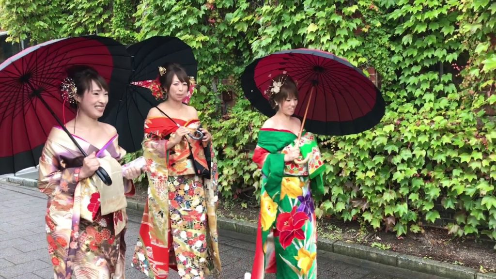 秋の北海道　函館旅行　女子旅　ちょっと色っぽく花魁姿でお出かけ