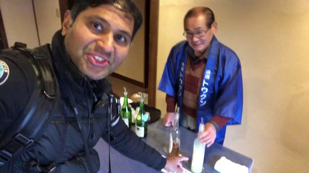 Sake tasting at a Brewery
