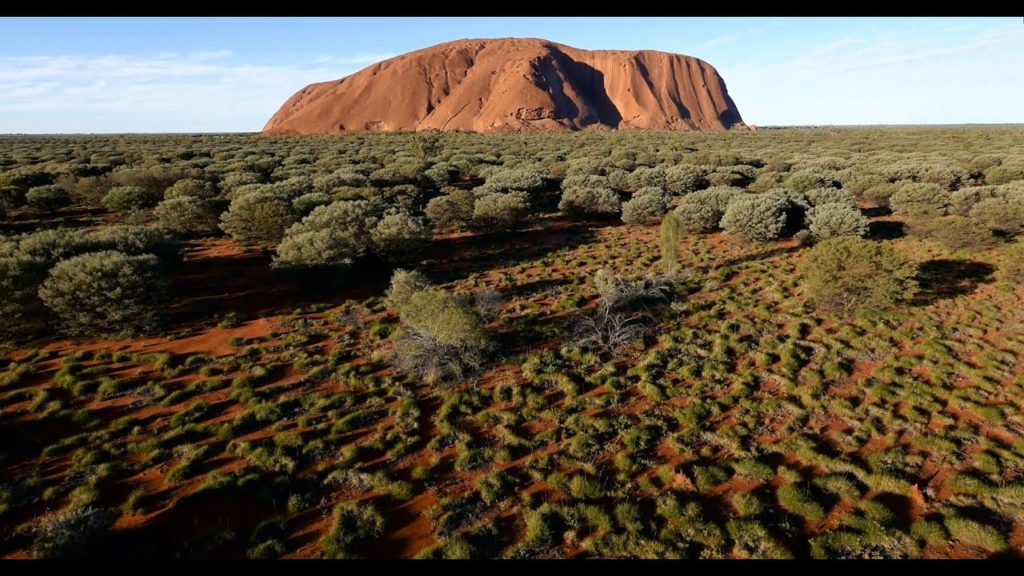 Never before seen bird's-eye view of Uluru