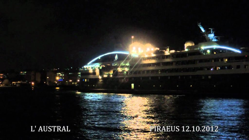 L' AUSTRAL departure  from Piraeus Port