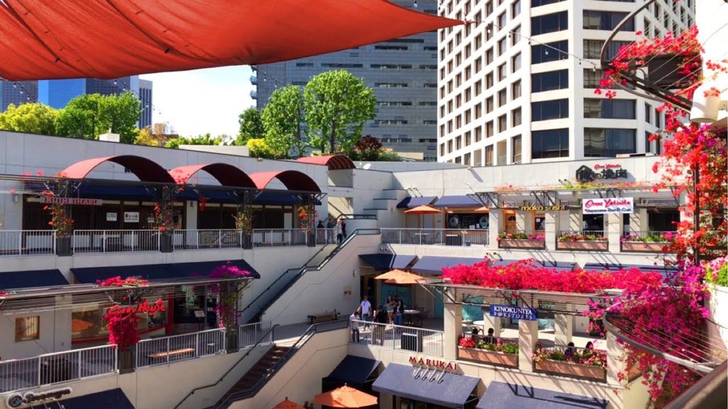 Los Angeles Walking Tour Little Tokyo Downtown LA 4K