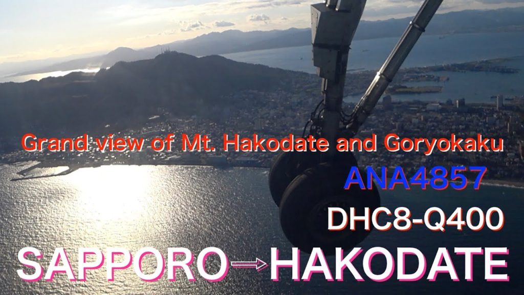 Grand view of Mt. Hakodate and Goryokaku, ANA4857 SAPPORO (CHITOSE) to HAKODATE