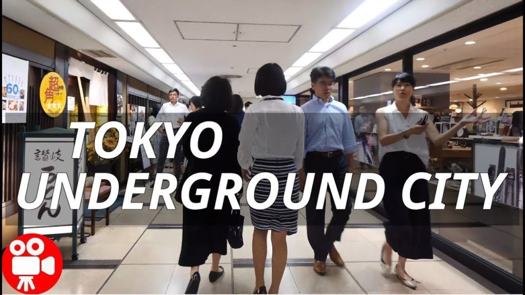 Tokyo Underground City Otemachi To Tokyo Train Station at Lunch - 4K 60FPS HDR